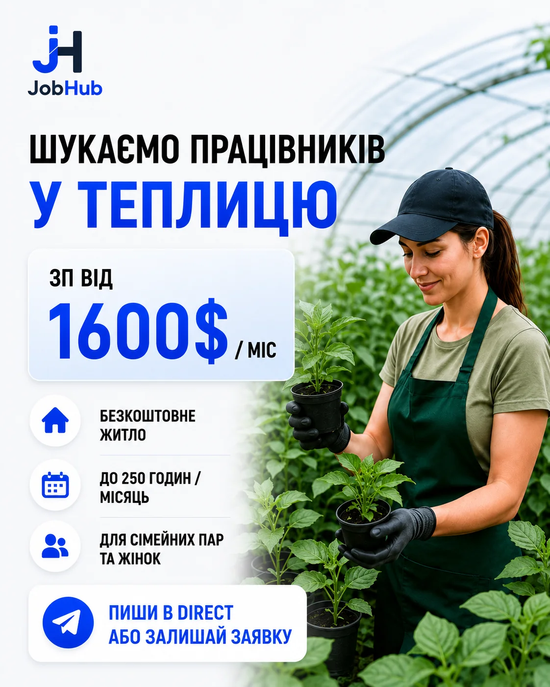 Працівники у теплицю